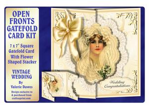 Open Fronts 7x7" Gatefold Card Kit - Vintage Bride