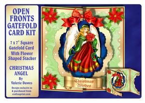 Open Fronts 7x7" Gatefold Card Kit - Christmas Angel