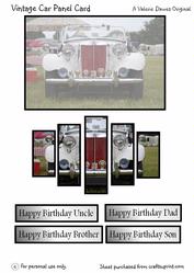 Vintage Car Panel Card