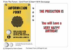 From the Future - Card Front & Insert with Decoupage