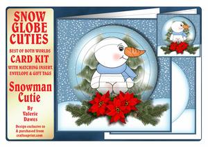 Snowglobe Cuties Card Kit - Snowman Cutie
