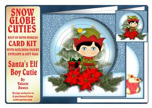 Snowglobe Cuties Card Kit - Santa's Elf Boy Cutie