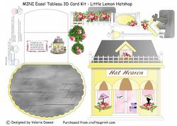 Mini Easel Tableau 3D Card - Little Lemon Hatshop
