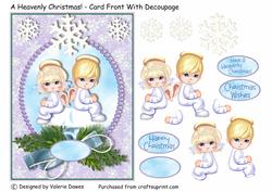 A Heavenly Christmas! - Card Front with Decoupage