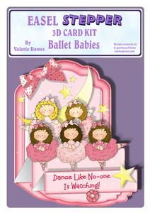 Easel Stepper 3D Card Kit - Ballet Babies