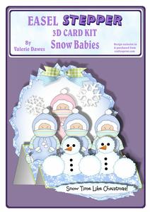 Easel Stepper 3D Card Kit - Snow Babies