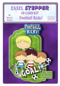 Easel Stepper 3D Card Kit - Football/soccer Kicks!