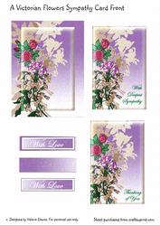 A Victorian Flowers Sympathy Card Front