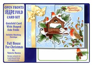 Open Fronts Shape-fold Card Kit - Full House for Christmas