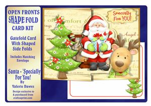 Open Fronts Shape-fold Card Kit - Santa, 'specially for You!