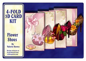 4-fold Card Kit - Flower Shoes