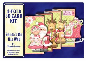 4-fold Card Kit - Santa's on His Way!