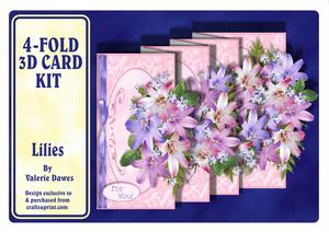 4-fold Card Kit - Lilies
