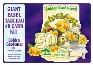 Giant Easel Tableau 3D Card Kit - Golden Gardeners