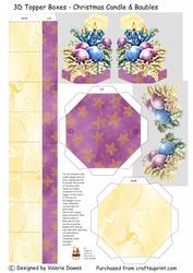 3D Topper Boxes - Christmas Candle & Baubles