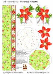 3D Topper Boxes - Christmas Poinsettia