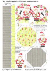 3D Topper Boxes - Santa & Christmas Wreath