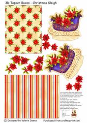 3D Topper Boxes - Christmas Sleigh