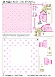 3D Topper Boxes - Girl's Christening
