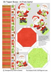 3D Topper Boxes - Hi from Santa!