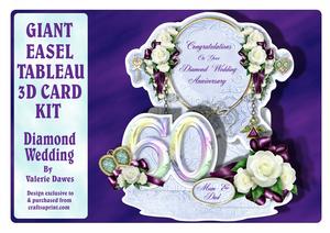 Giant Easel Tableau 3D Card Kit - Diamond Wedding