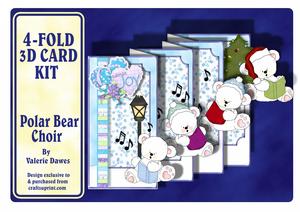 4-fold Card Kit - Polar Bear Choir