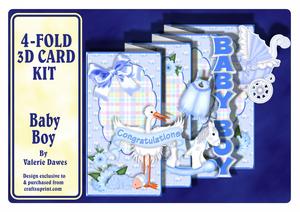 4-fold Card Kit - Baby Boy