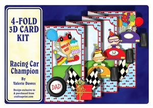 4-fold Card Kit - Racing Car Champion