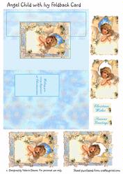 Angel Child with Ivy Foldback Card