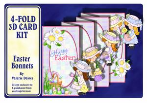 4-fold Card Kit - Easter Bonnets