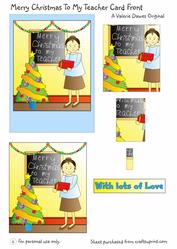 Merry Christmas to My Teacher Card Front