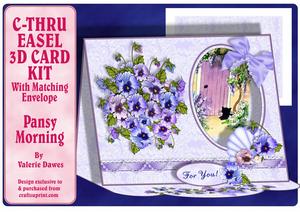 C-thru Easel 3D Card Kit - Pansy Morning