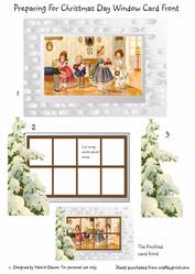 Preparing for Christmas Day Window Card Front