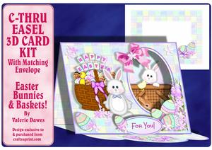C-thru Easel 3D Card Kit - Easter Bunnies & Baskets!