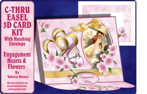 C-thru Easel 3D Card Kit - Engagement Hearts & Flowers