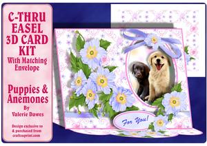 C-thru Easel 3D Card Kit - Puppies & Anemones