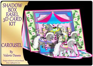 Shadow Box Easel Card Kits - Carousel