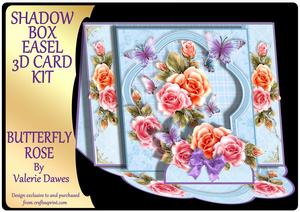 Shadow Box Easel Card Kits - Butterfly Rose