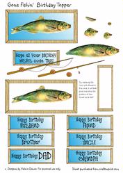 Gone Fishin' Decoupage Topper