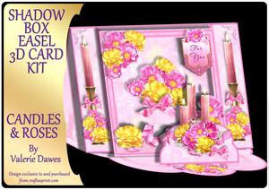 Shadow Box Easel Card Kits - Candles & Roses