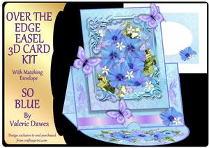 Over the Edge Easel Card Kit - So Blue