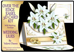 Over the Edge Easel Card Kit - Wedding/anniversary Lilies