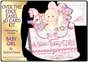 Over the Edge Easel Card Kit - Baby Girl