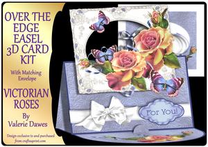 Over the Edge Easel Card Kit - Victorian Roses