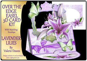 Over the Edge Easel Card Kit - Lavender Lilies