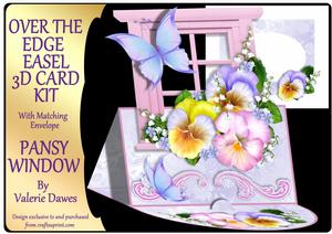 Over the Edge Easel Card Kit - Pansy Window