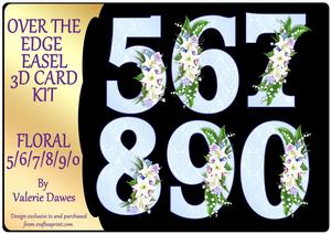 Over the Edge Easel Card Kit - Floral 5/6/7/8/9/0