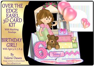 Over the Edge Easel Card Kit - Birthday Girl! Ages 5 to 9