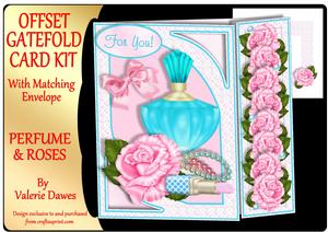 Offset Gatefold Card Kit - Perfume & Roses