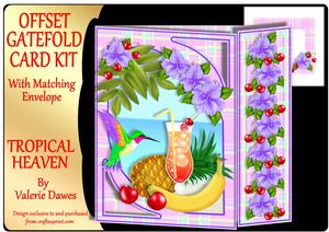 Offset Gatefold Card Kit - Tropical Heaven